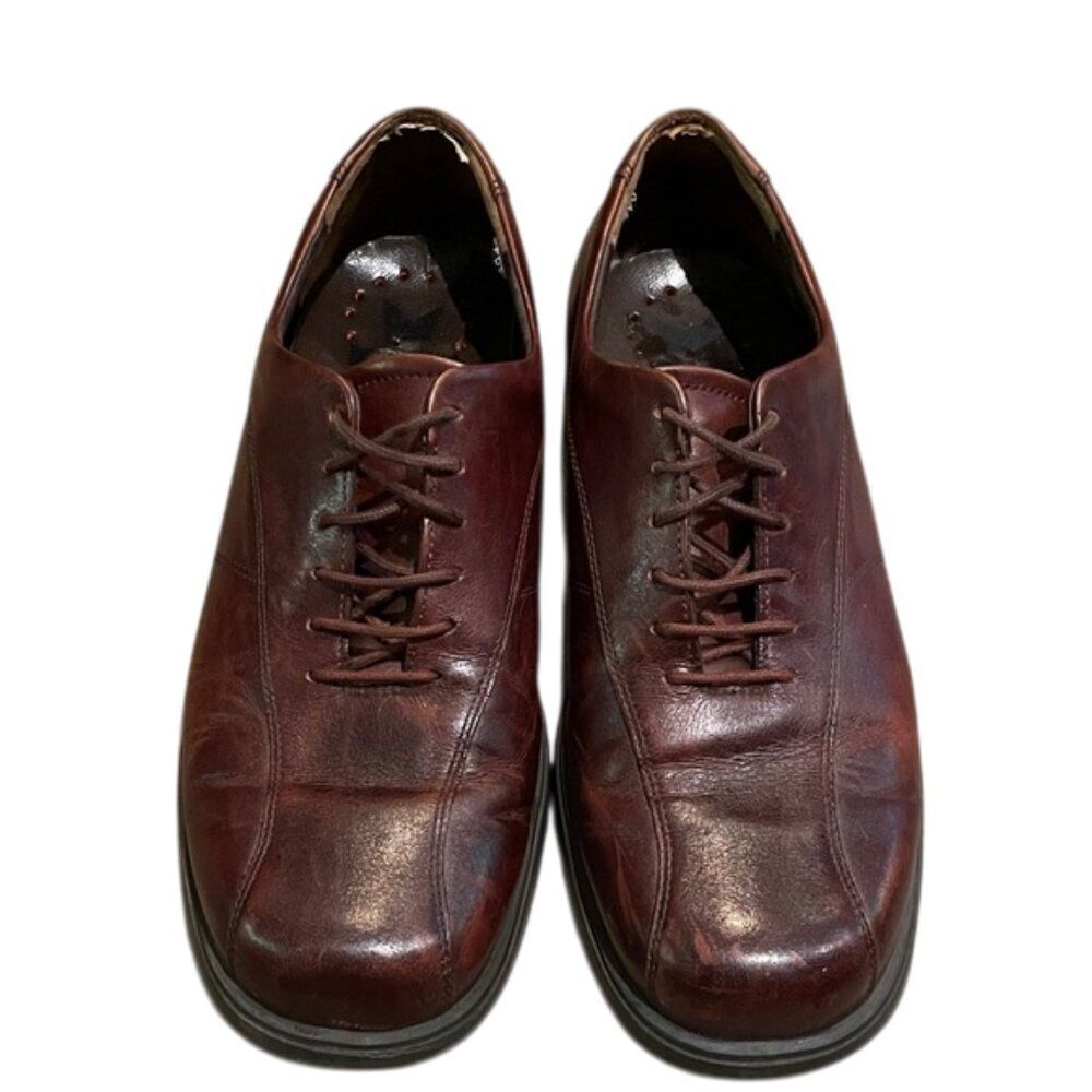 Mephisto Brown Leather Oxford Shoe Mens Size 10 Bicycle Toe Air-Jet Comfort